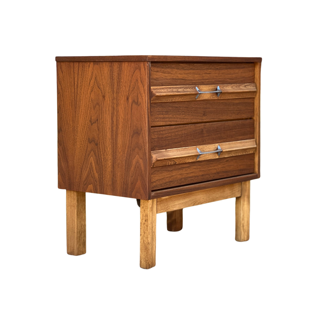 Walnut and Elm Nightstand