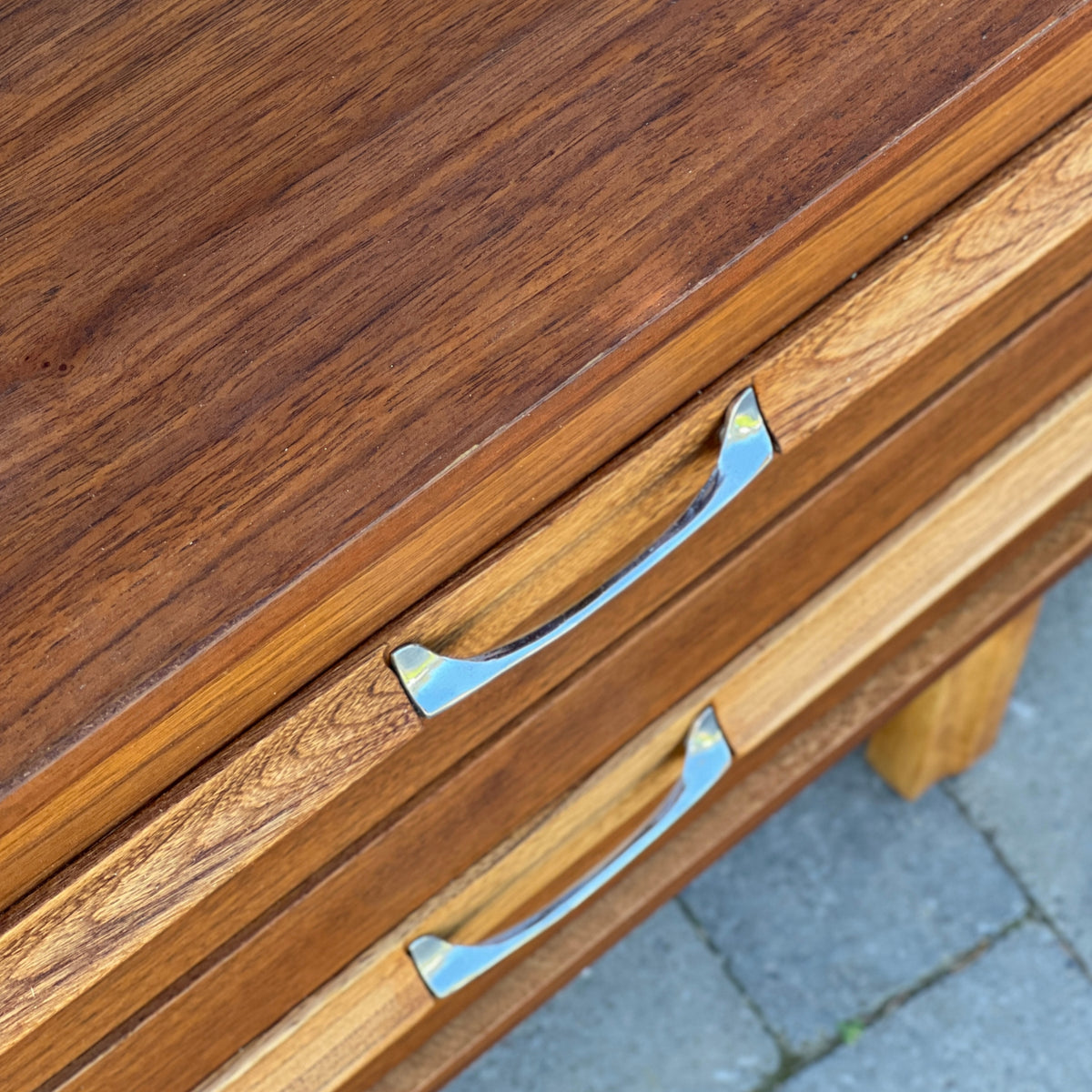 Walnut and Elm Nightstand