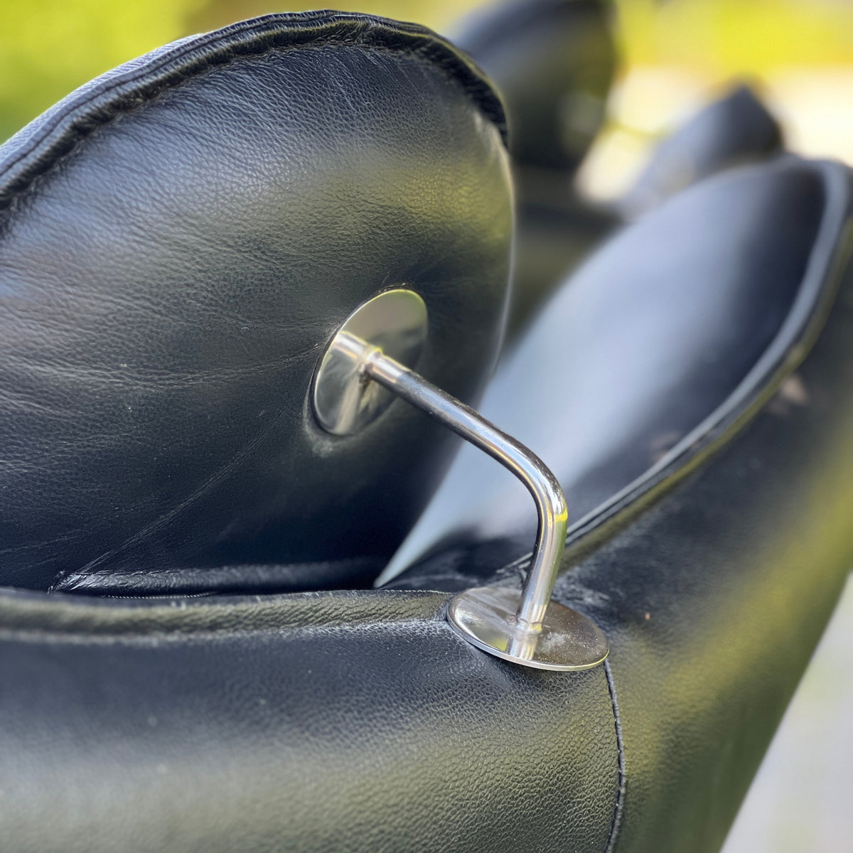 Pair of Black Leatherette Lounge Chairs
