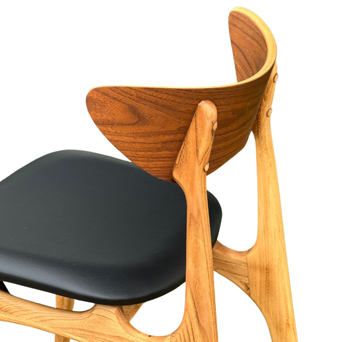 Set of Eight Walnut and Elm Dining Chairs by Deilcraft Decade