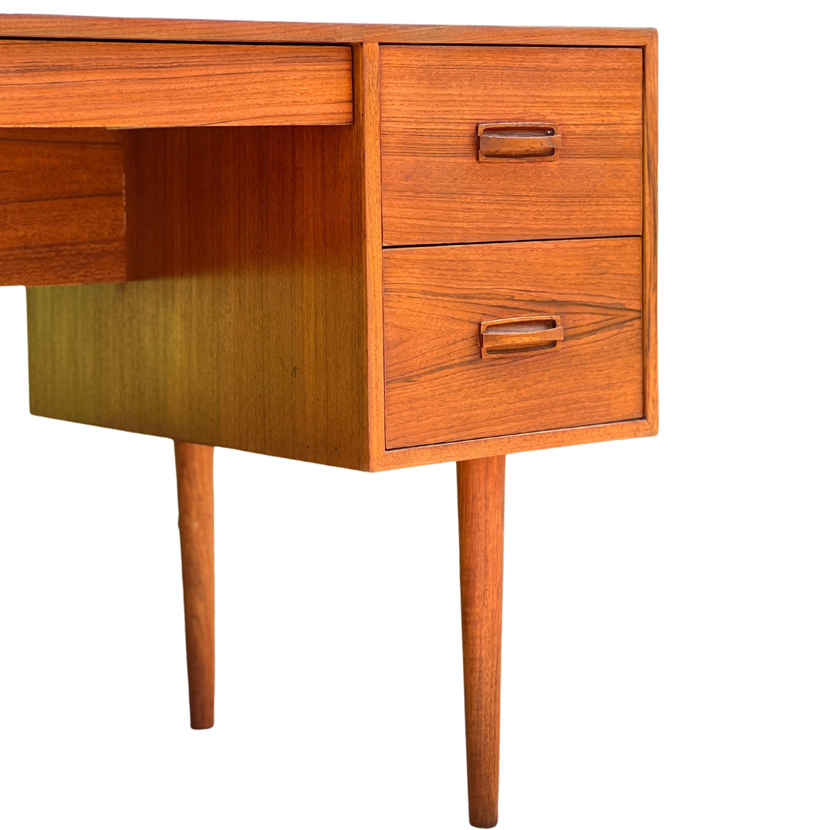 Teak Five Drawer Desk