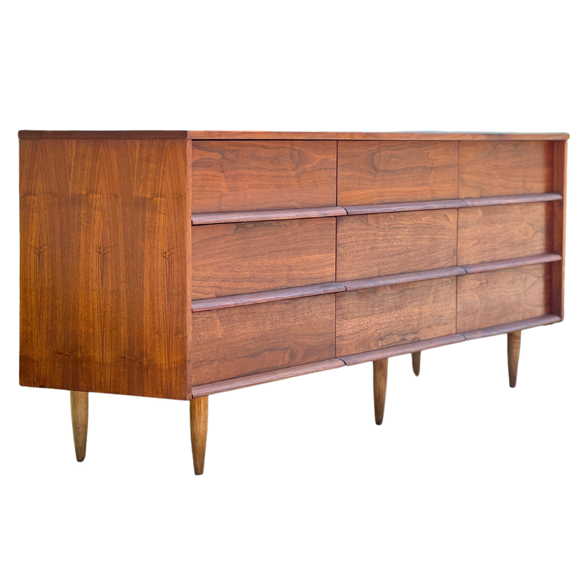 Walnut Nine Drawer Dresser