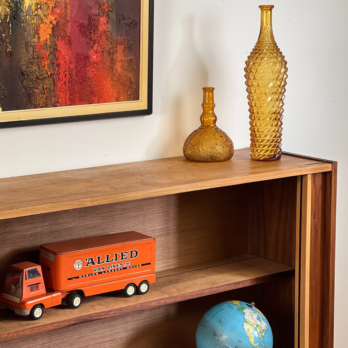 Walnut and Ash Bookcase by Deilcraft