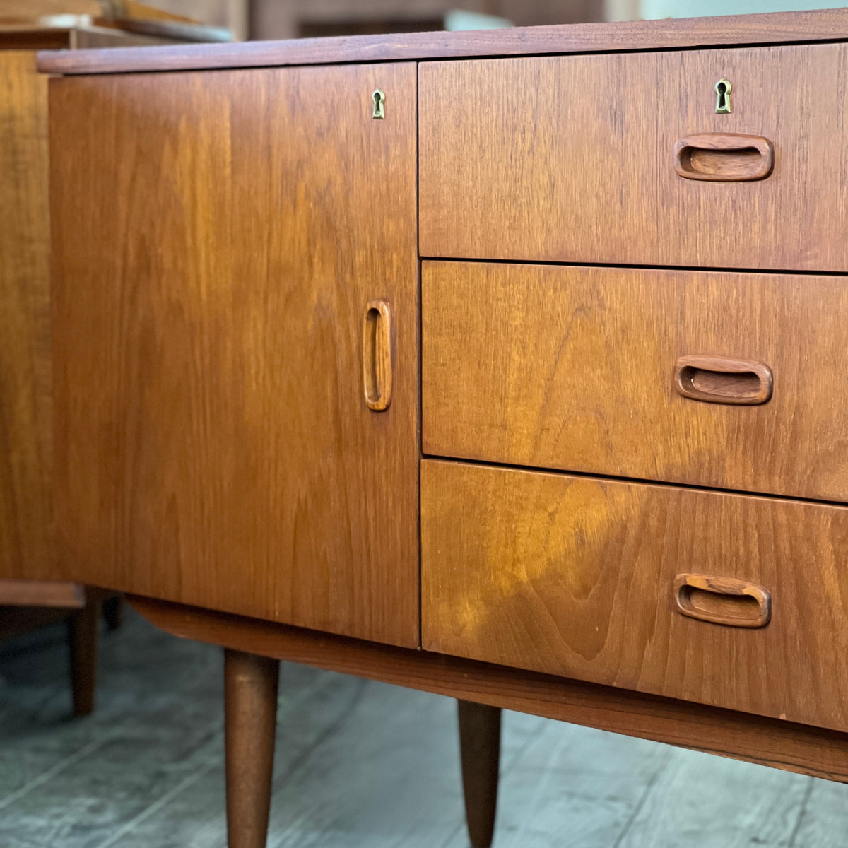 Compact Teak Sideboard