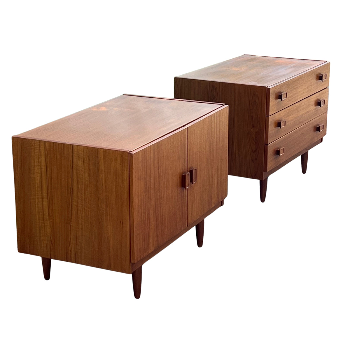 Teak Three Drawer Dresser