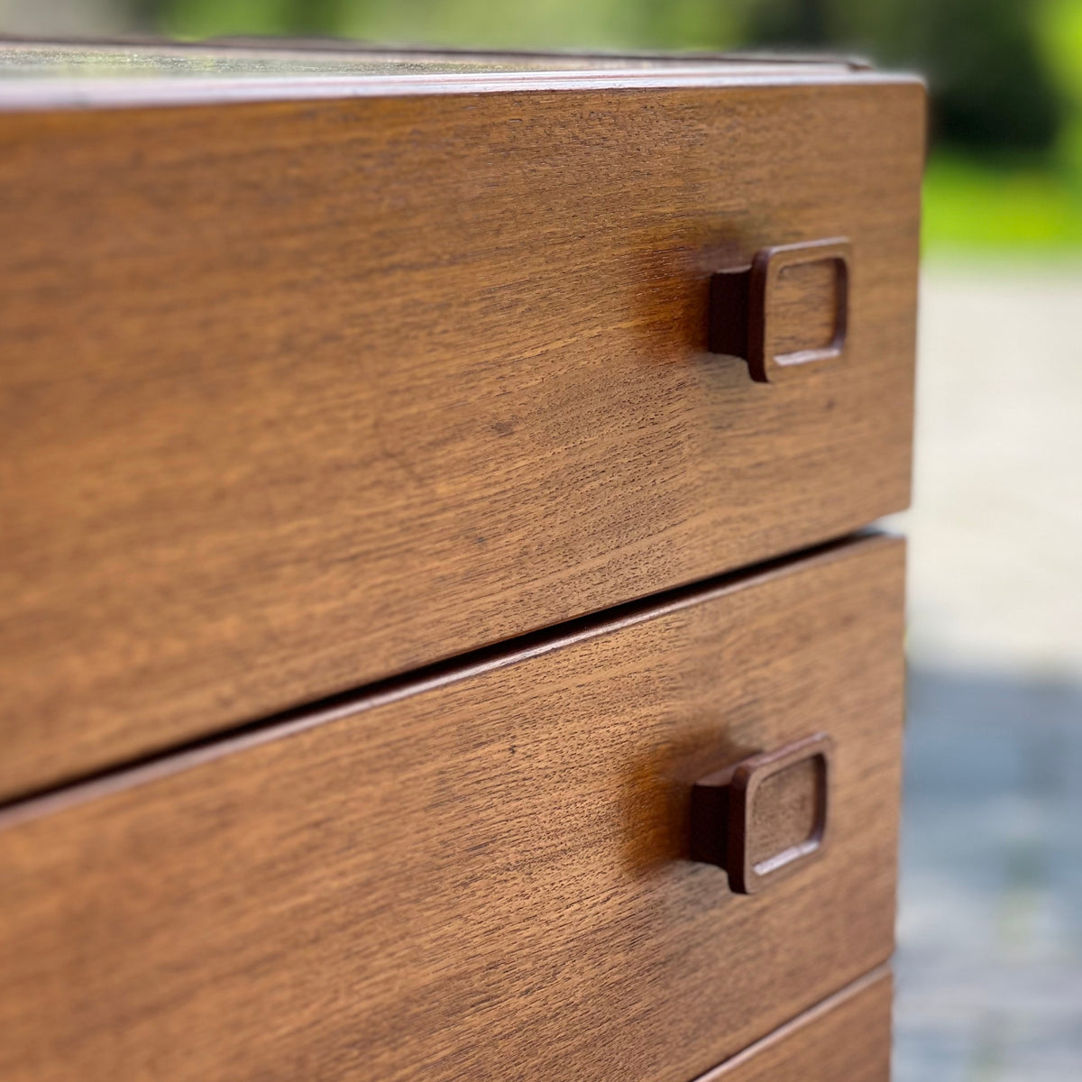 Teak Three Drawer Dresser