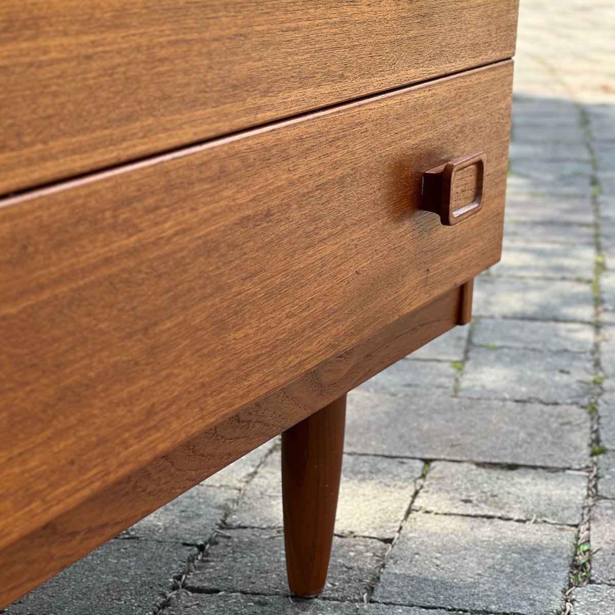 Teak Three Drawer Dresser
