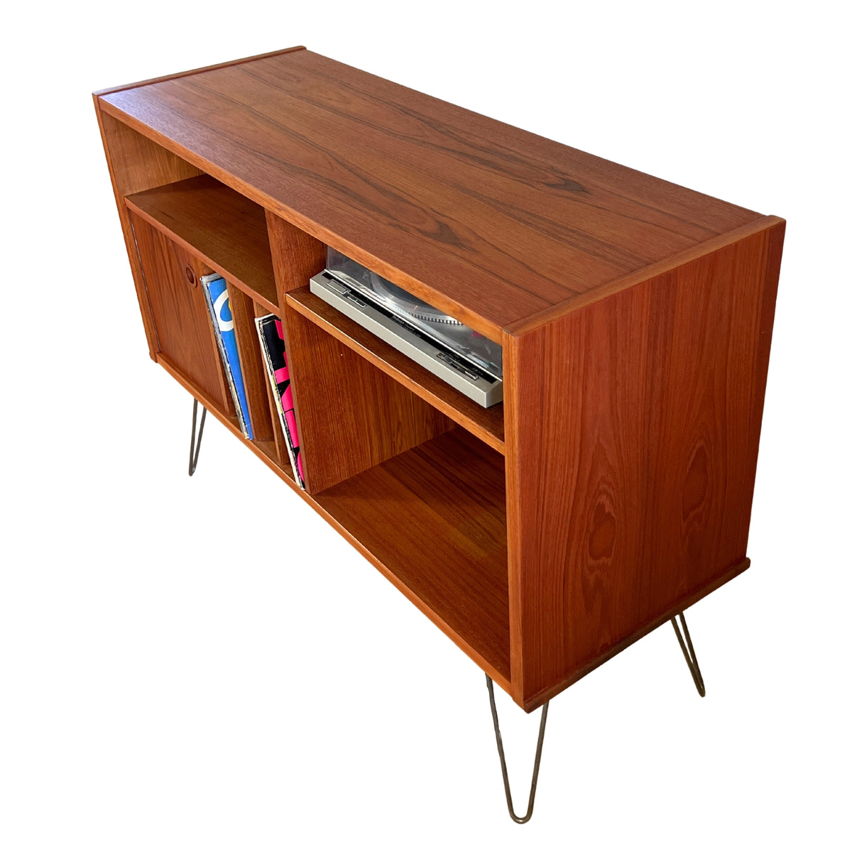 Teak Record Cabinet