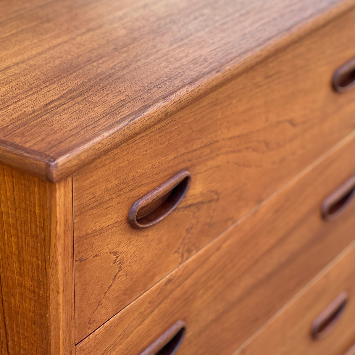 Teak Nine Drawer Dresser