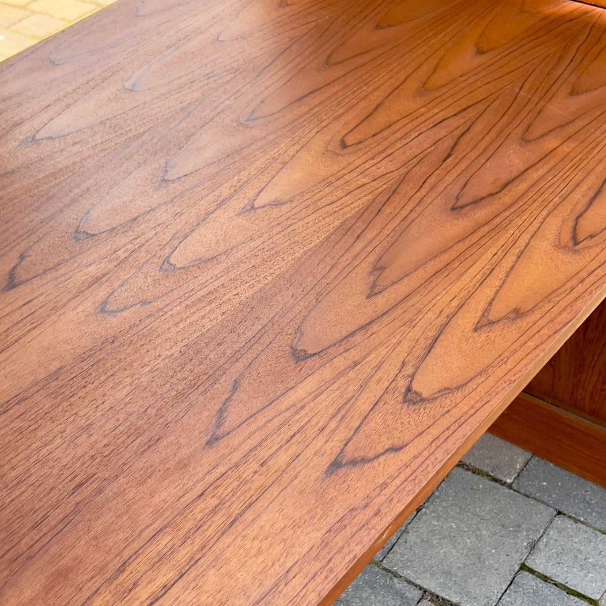Teak Shelving with Drop Down Table