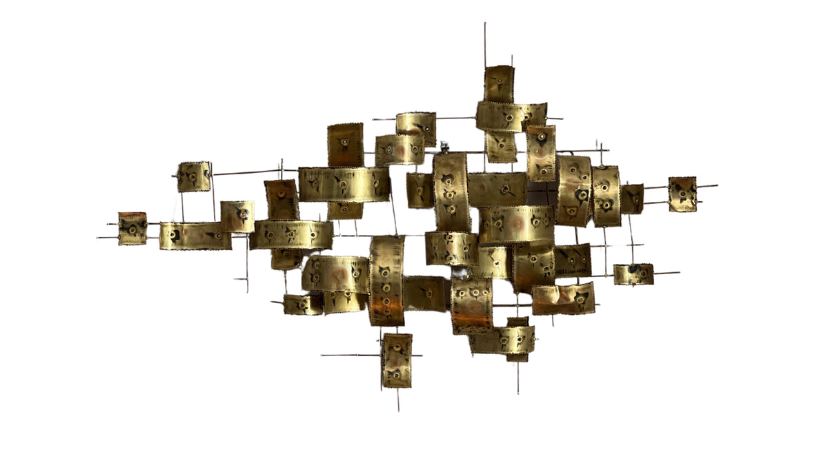 Vintage Brass and Copper Wall Sculpture