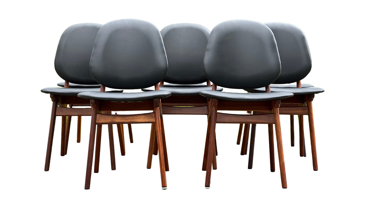 Eight Danish Dining Chairs by Arne Hovmand Olsen