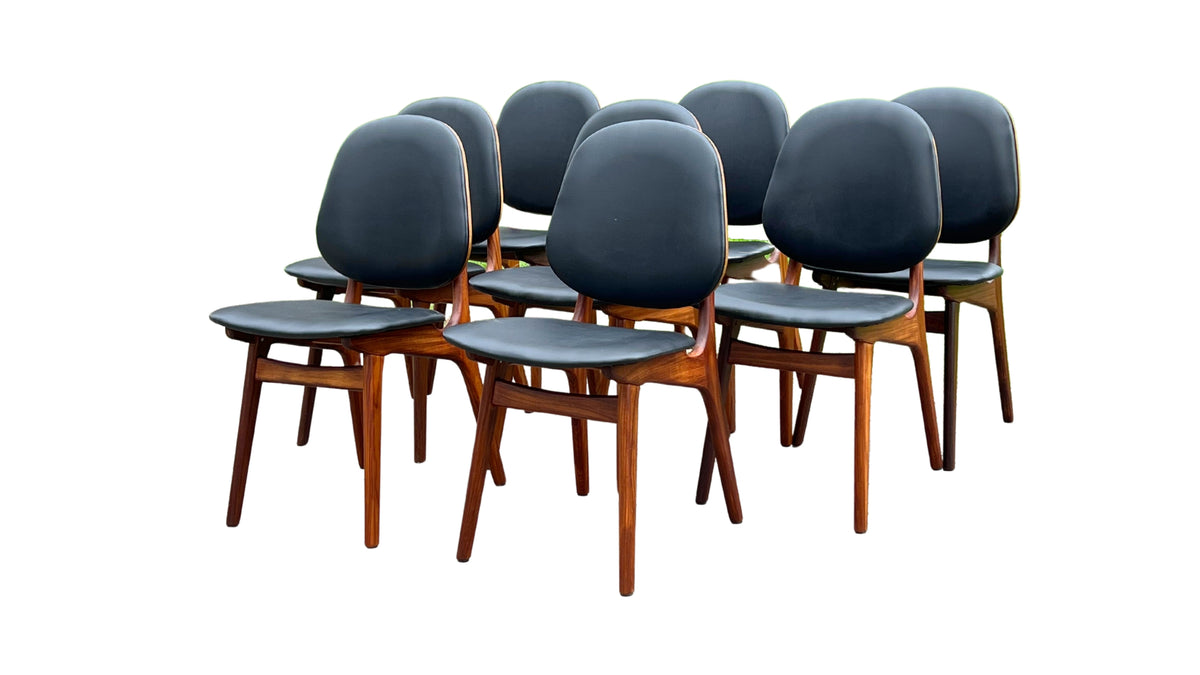 Eight Danish Dining Chairs by Arne Hovmand Olsen