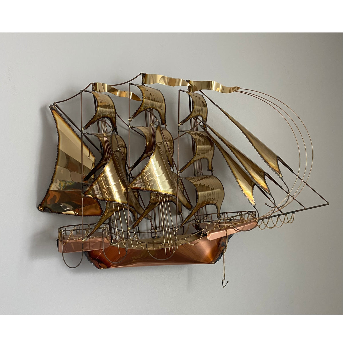 Brass Ship Wall Sculpture