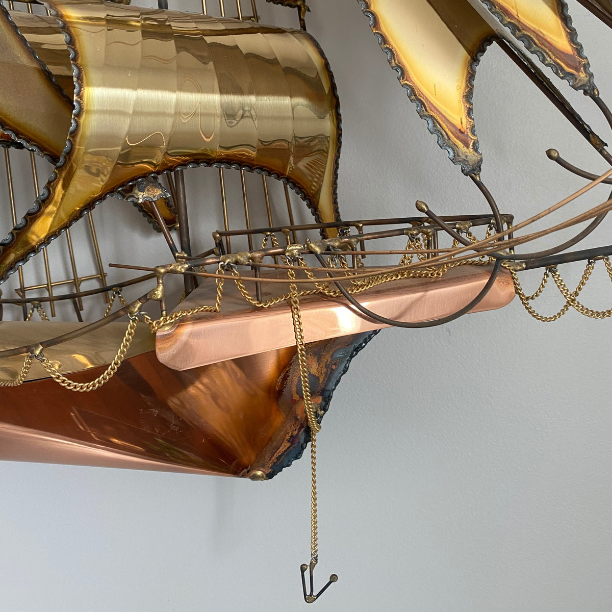 Brass Ship Wall Sculpture