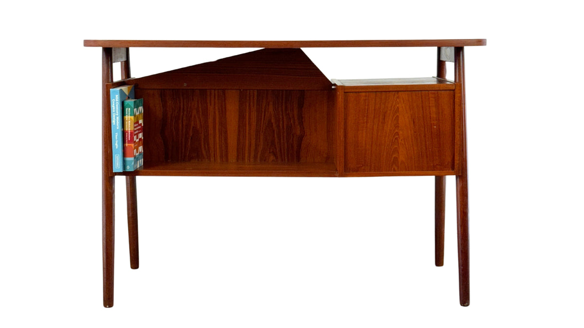 Compact Teak Desk by Gunnar Nielsen for Tibergaard