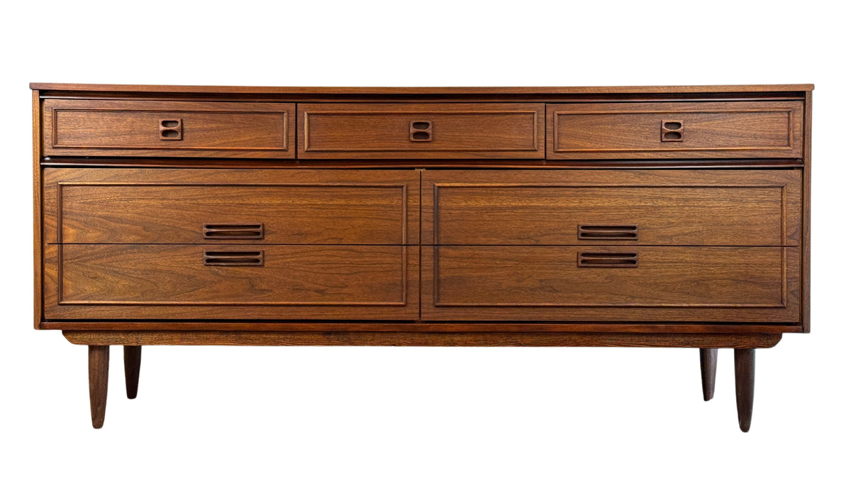 Walnut Seven Drawer Dresser