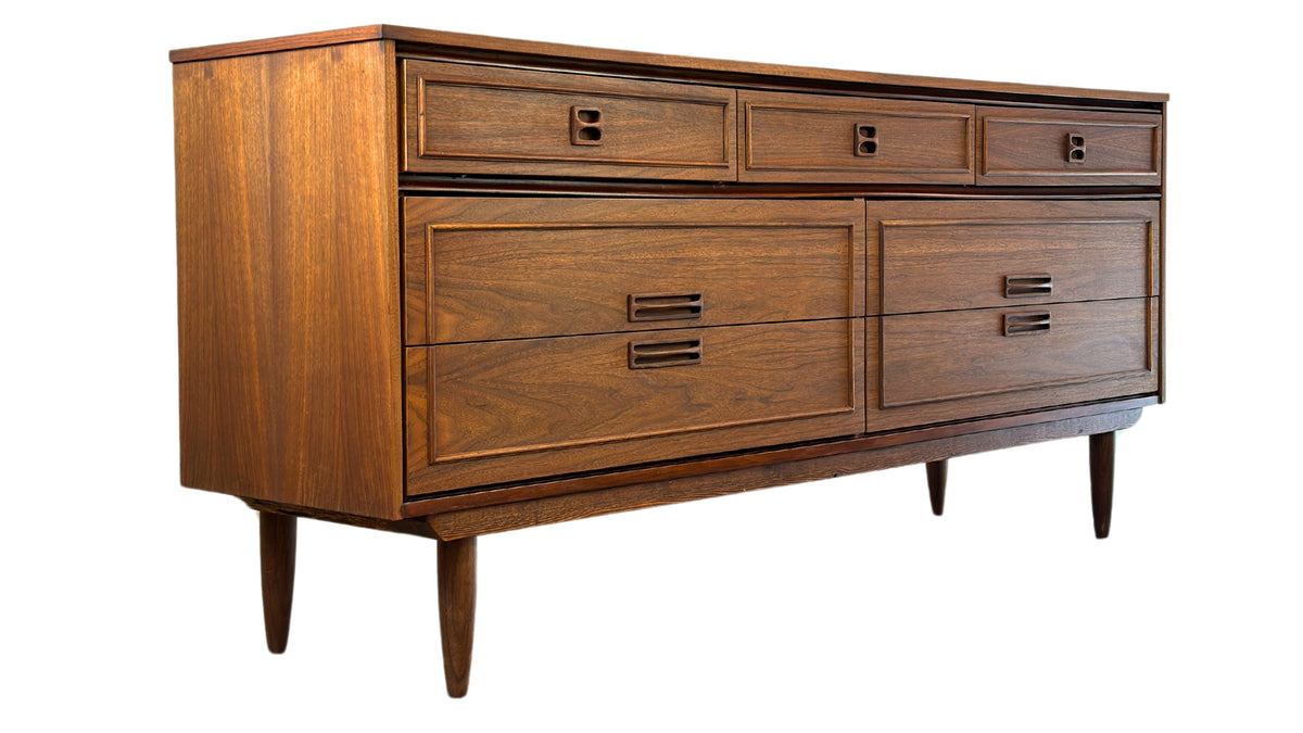 Walnut Seven Drawer Dresser