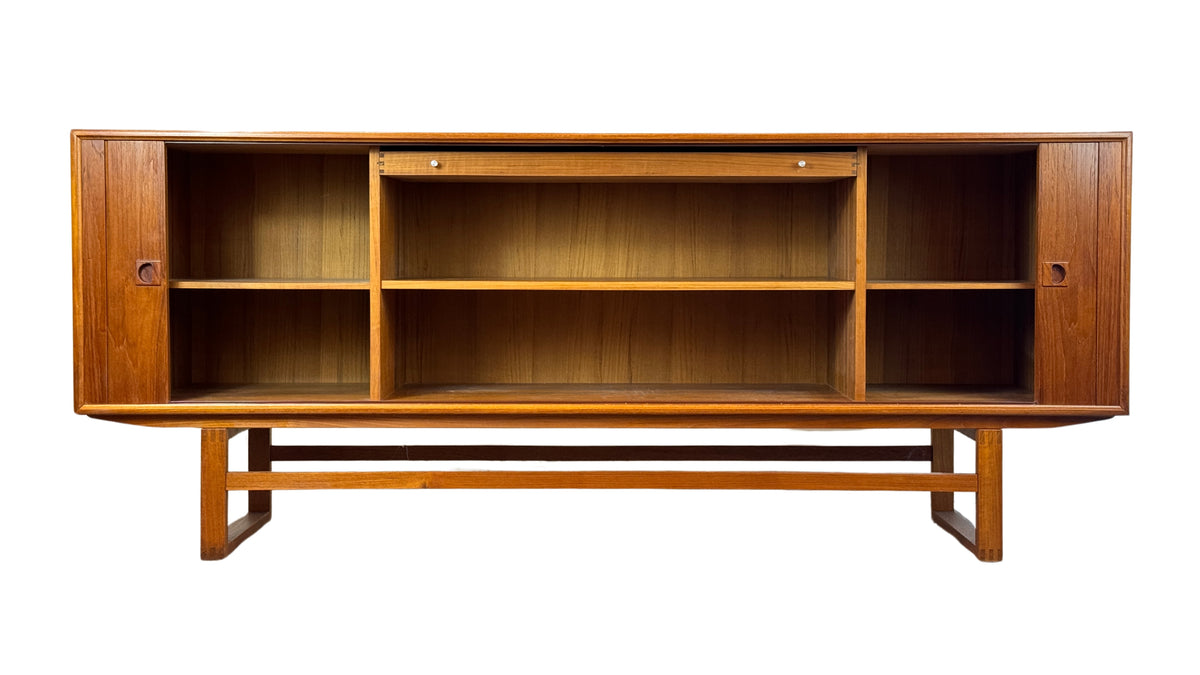 Teak Tambour Door Sideboard by Axel Christensen (Top and bottom)