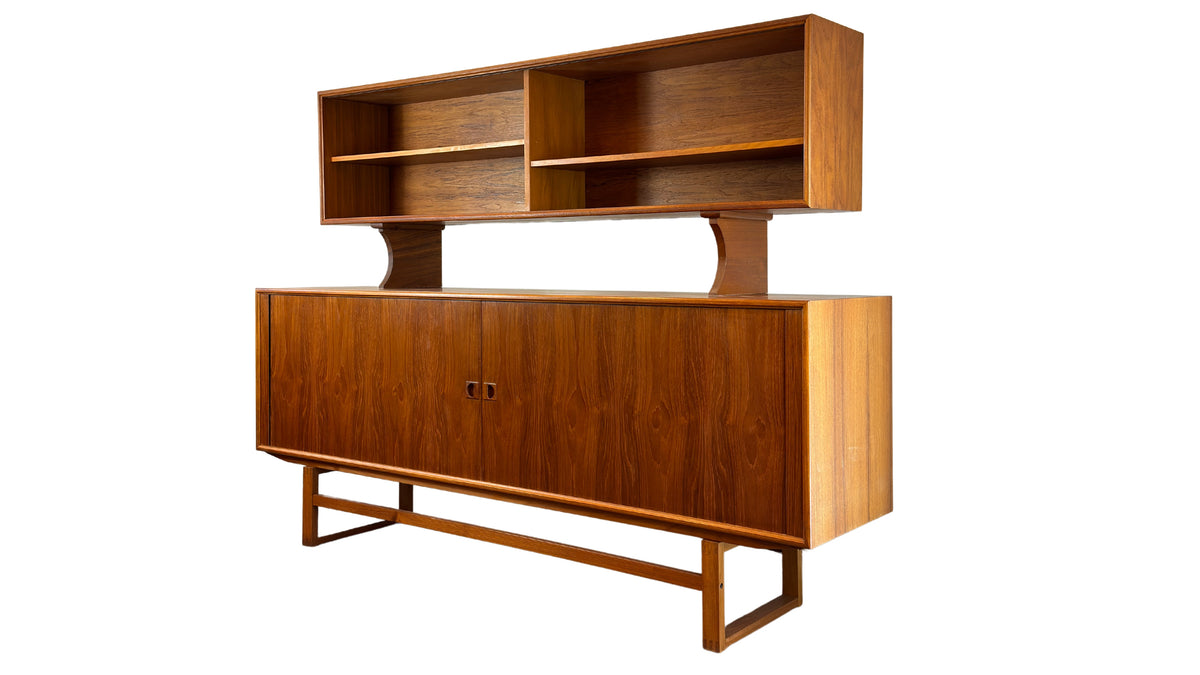 Teak Tambour Door Sideboard by Axel Christensen (Top and bottom)