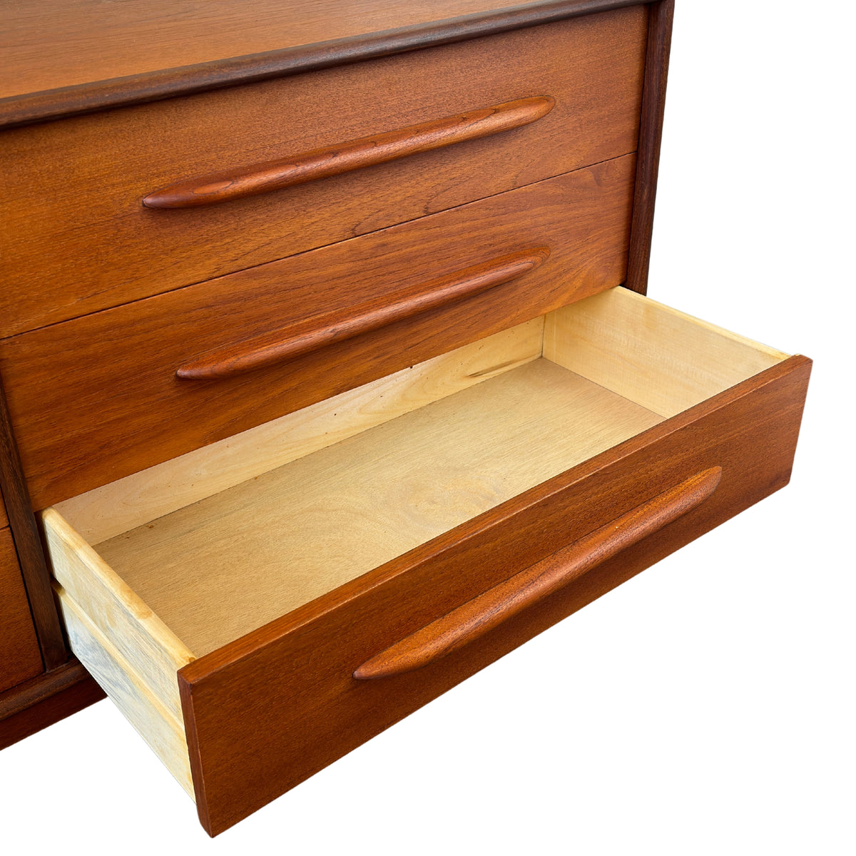 Teak Six Drawer Dresser