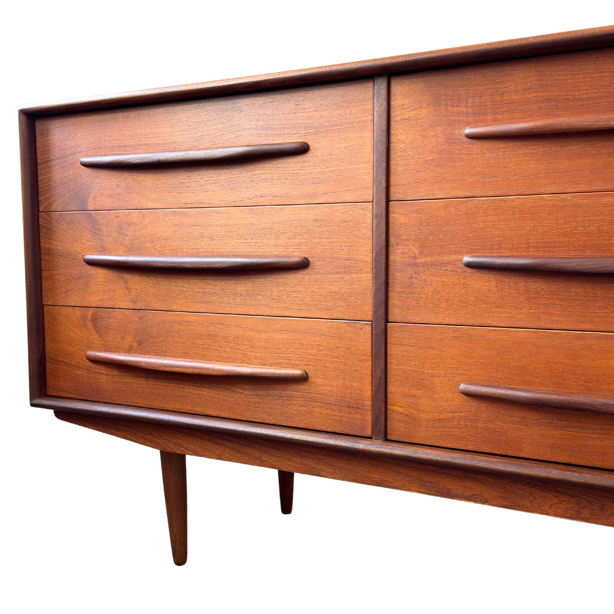 Teak Nine Drawer Dresser