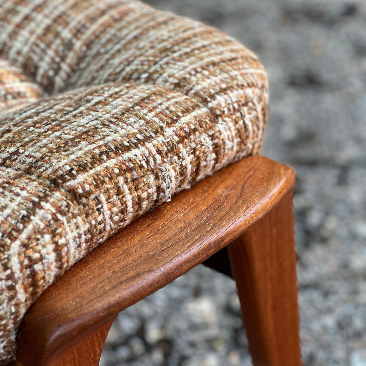 R. Huber Scoop Swivel Chair and Footstool