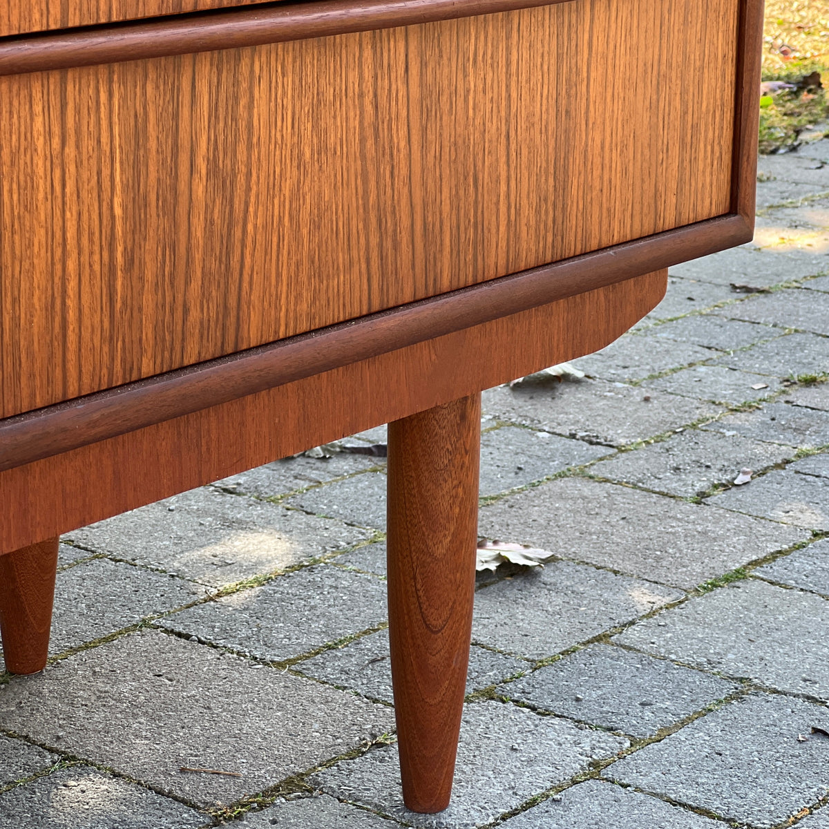Teak Nine Drawer Dresser