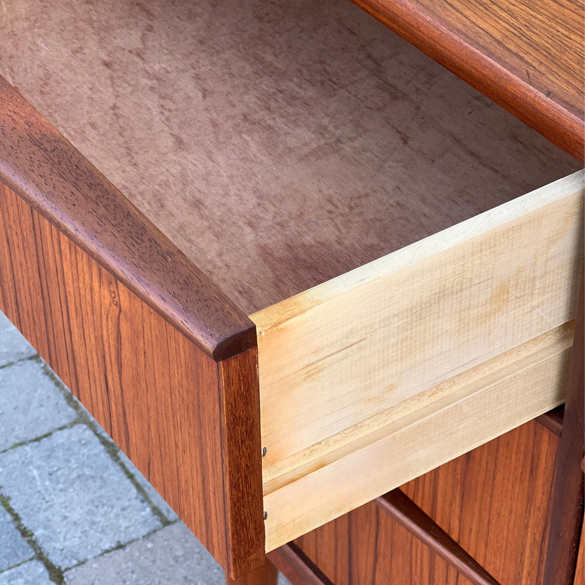 Teak Nine Drawer Dresser