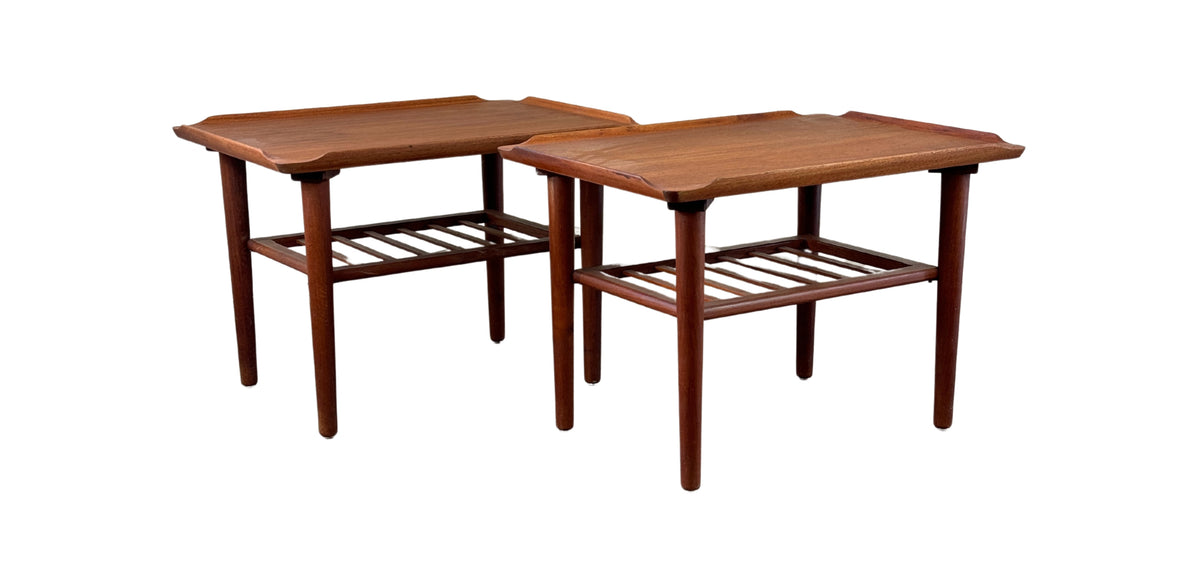 Pair Teak Side Tables