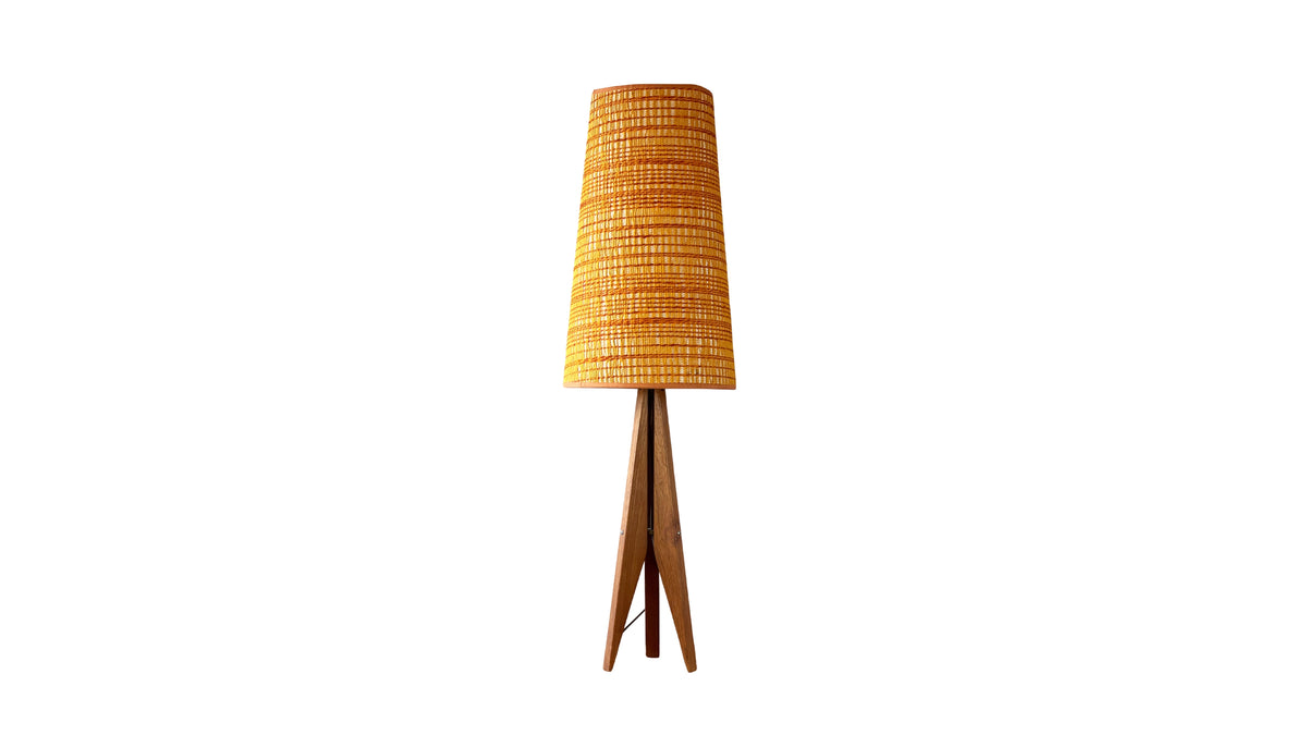 Teak Tripod Table Lamp