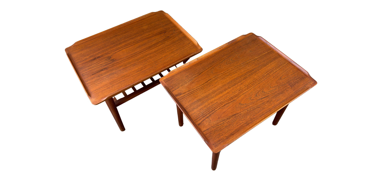 Pair Teak Side Tables