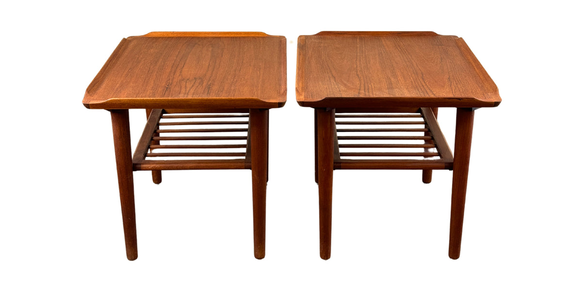 Pair Teak Side Tables