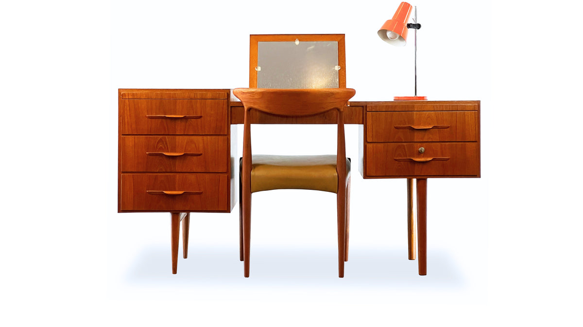 Vintage Teak Desk/Vanity