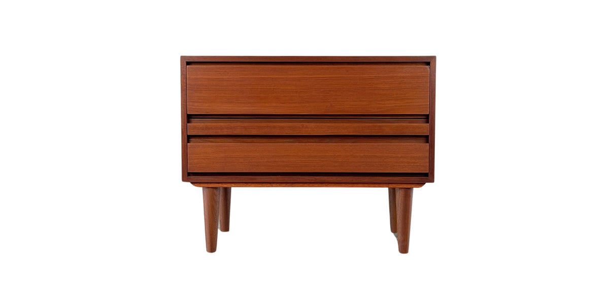 Teak Three Drawer Compact Dresser