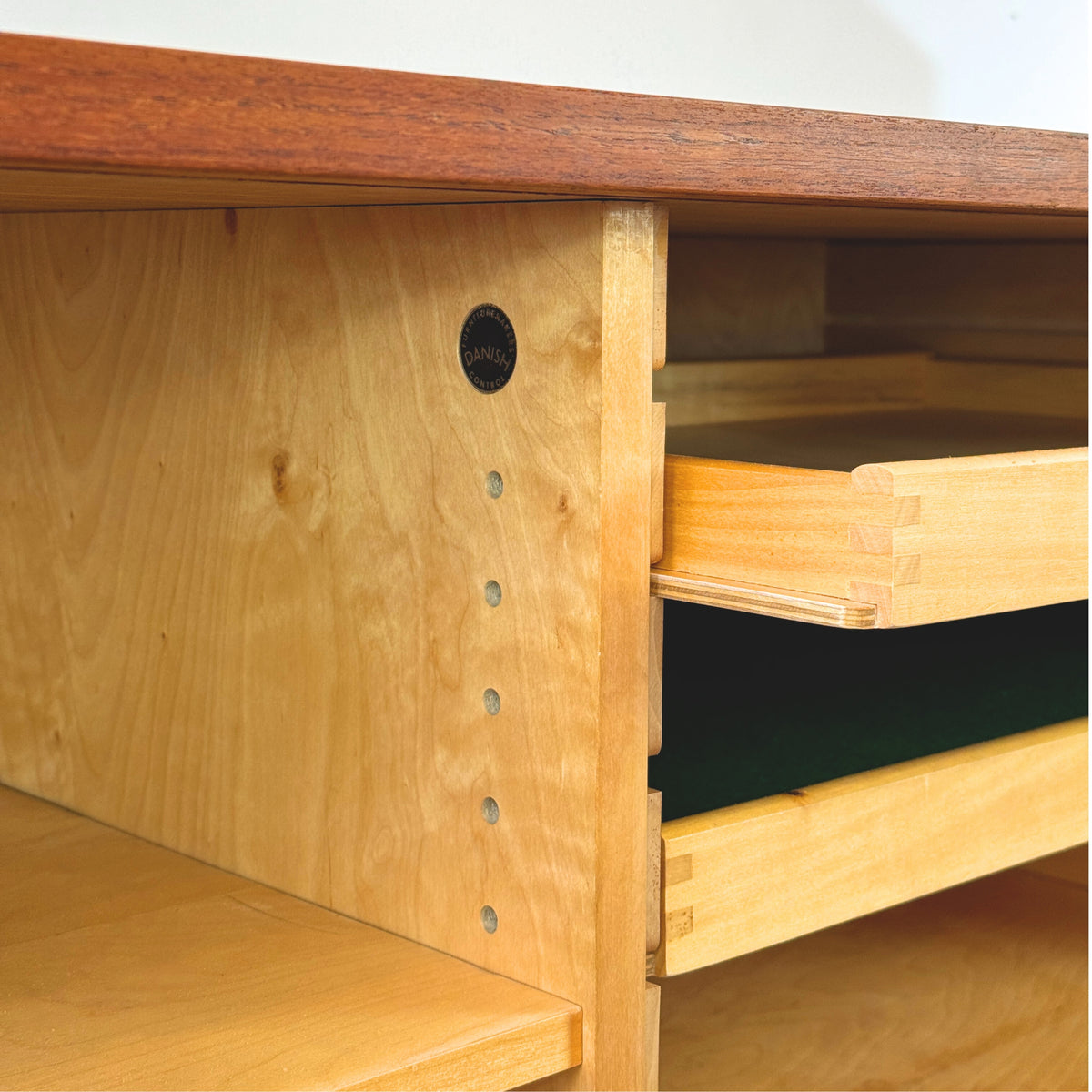 Danish Teak Tambour Door Sideboard