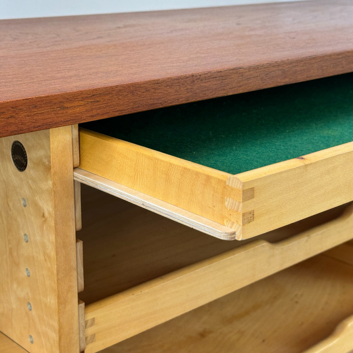 Danish Teak Tambour Door Sideboard