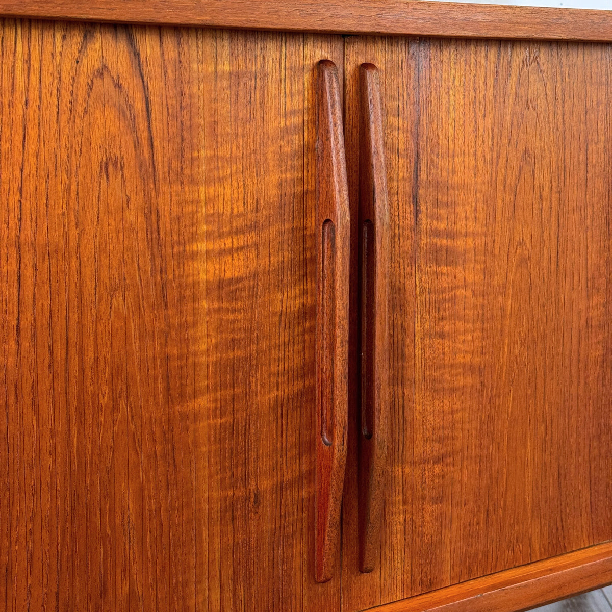 Danish Teak Tambour Door Sideboard