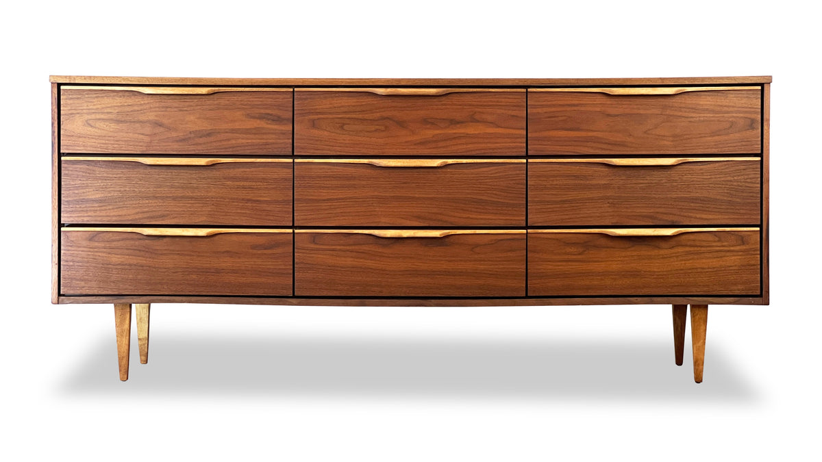 Walnut and Birch Dresser