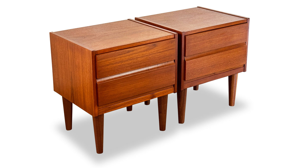 Pair of Teak Nightstands
