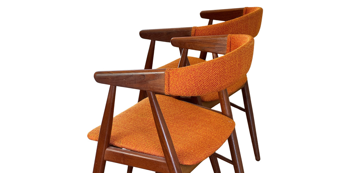 Pair of Teak Chairs by Ejnar Larsen &amp; Aksel Bender