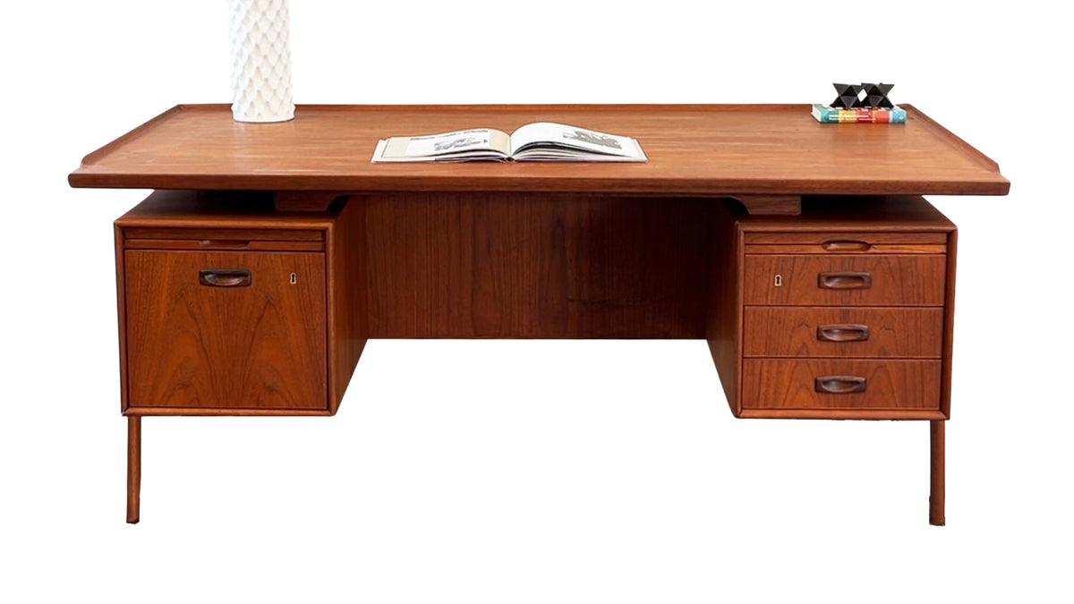 XL Teak Executive Desk by Hovmand-Olsen