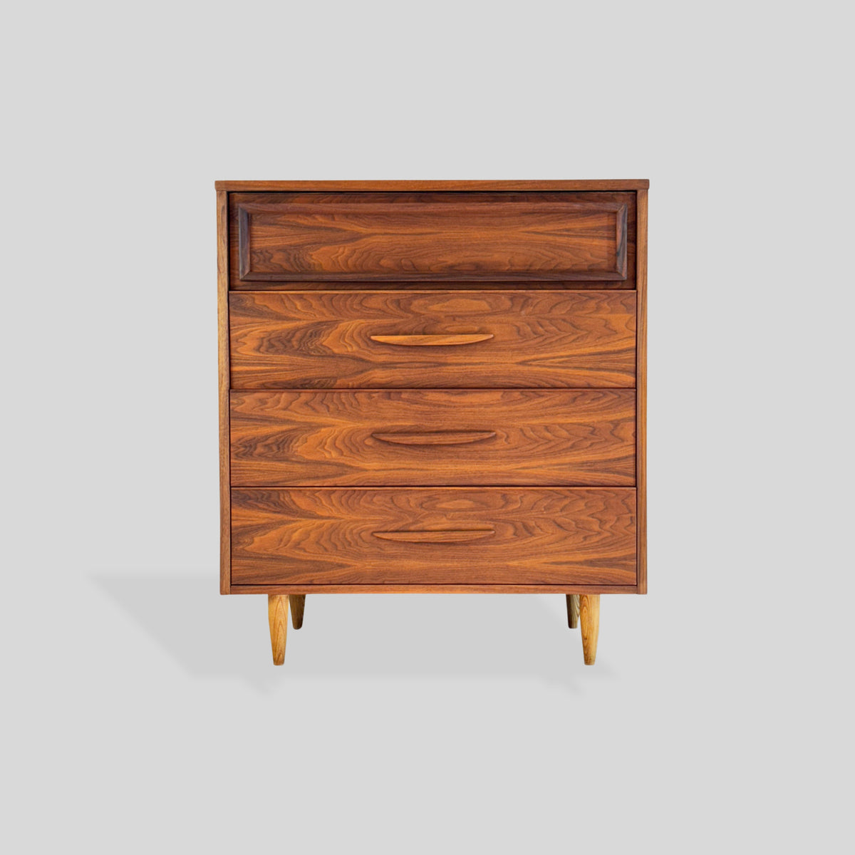 Walnut Four Drawer Highboy