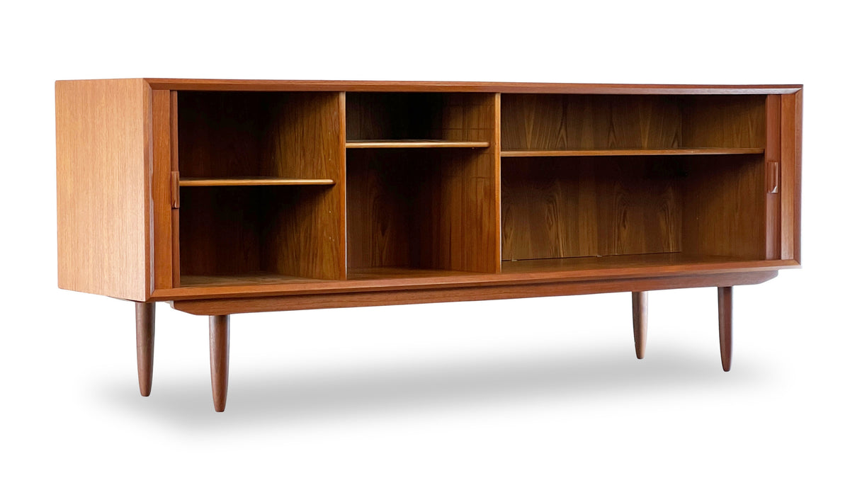 Teak Tambour Door Sideboard by Sven Aage Larsen