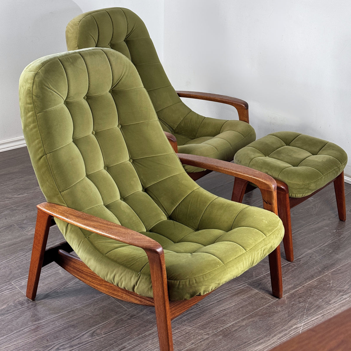 R. Huber Scoop Chair and Ottoman