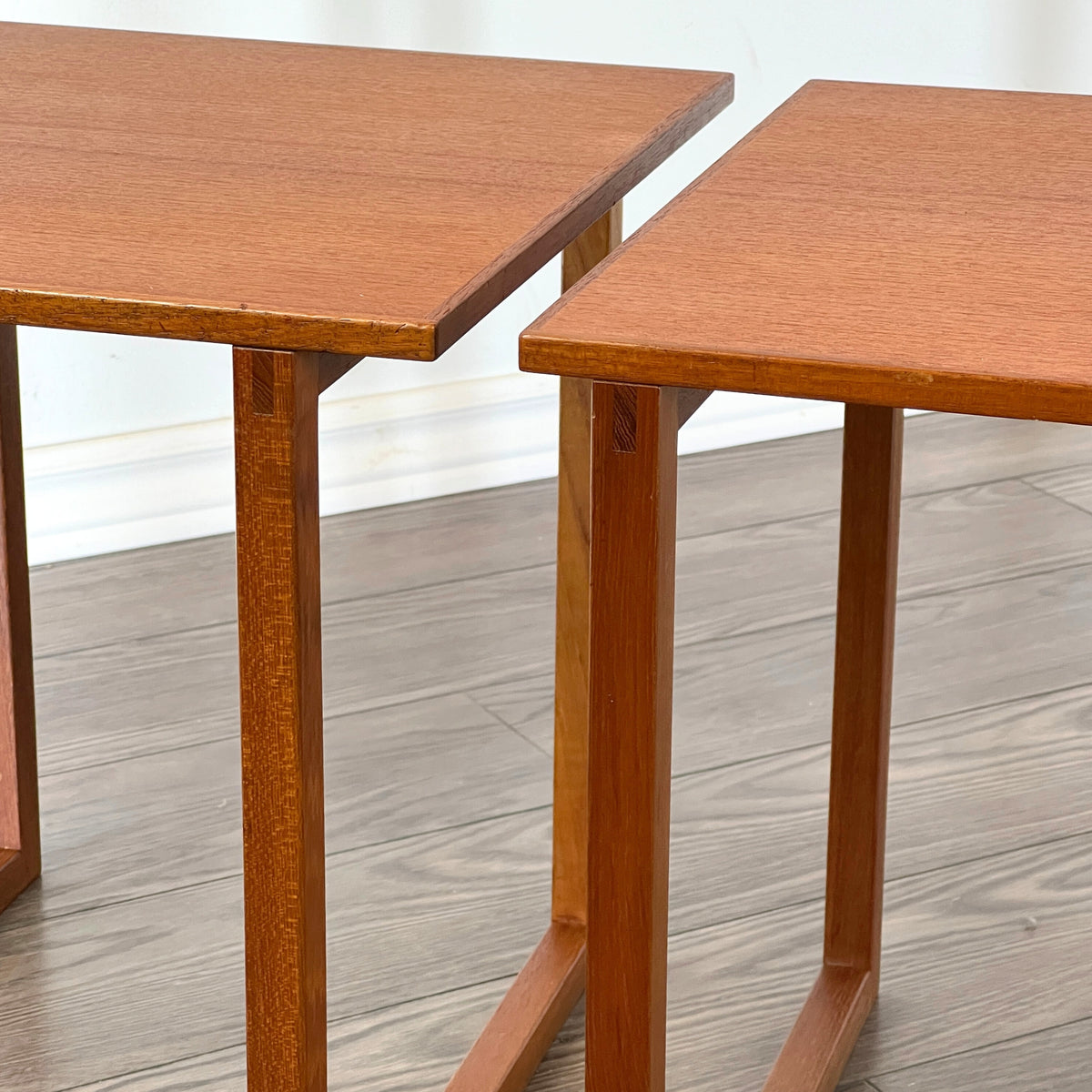 Set of Model 33 Kai Kristiansen Cube Nesting Tables in Teak