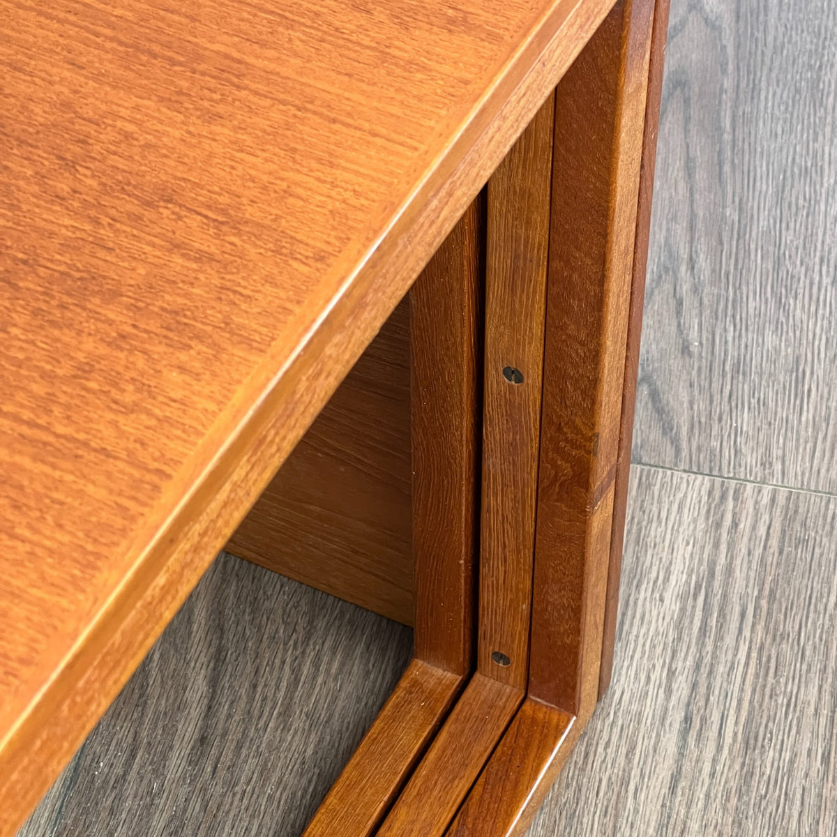 Set of Model 33 Kai Kristiansen Cube Nesting Tables in Teak