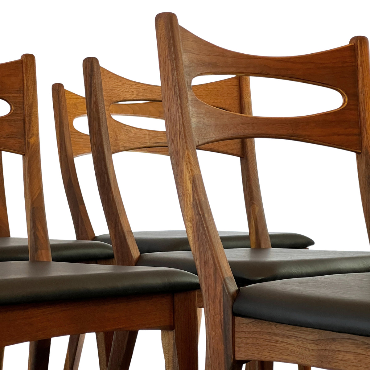 Vintage Walnut Dining Chairs by Deilcraft