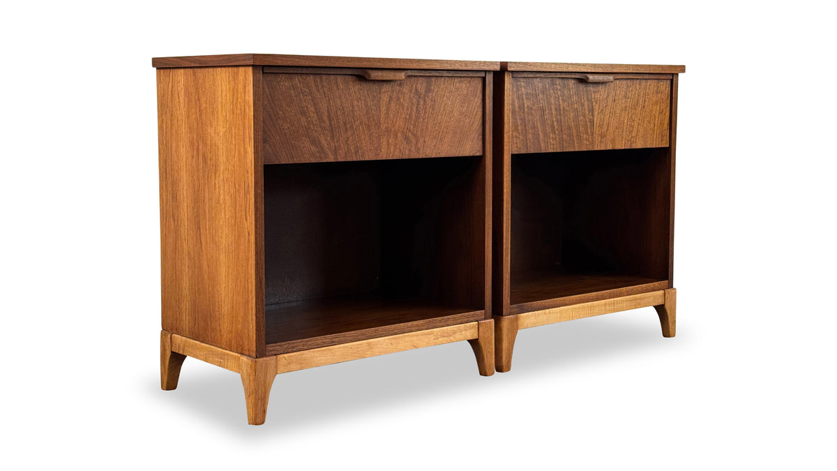 Walnut Nightstands by Kaufman