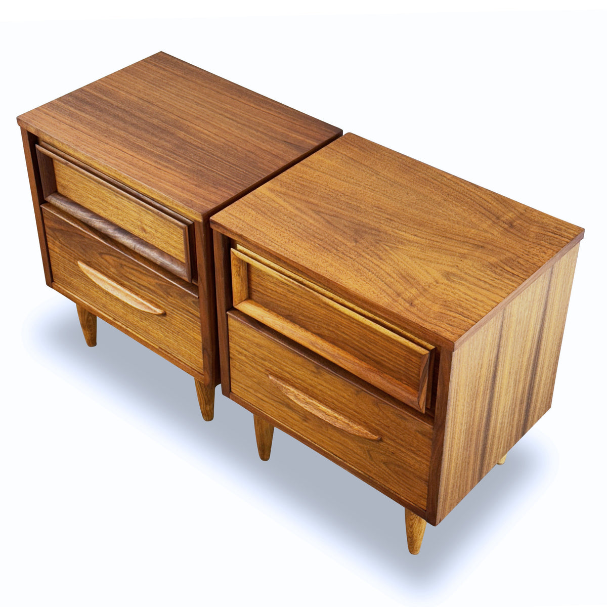 Pair of Walnut Nightstands